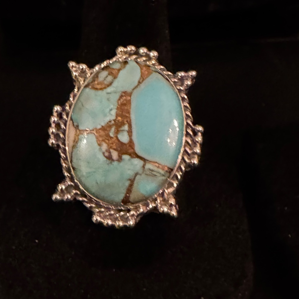 Sterling Silver Turquoise Statement‎ Ring